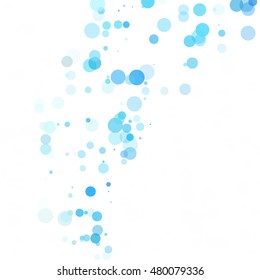 Bubbles Circle Dots Unique Blue Bright Vector Background