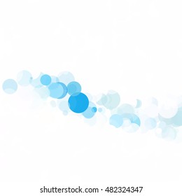 Bubbles Circle Dots Unique Blue Bright Vector Background