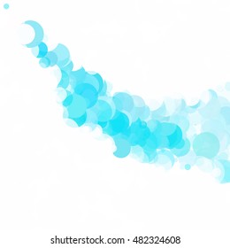 Bubbles Circle Dots Unique Blue Bright Vector Background