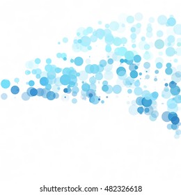 Bubbles Circle Dots Unique Blue Bright Vector Background