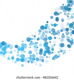 Bubbles Circle Dots Unique Blue Bright Vector Background