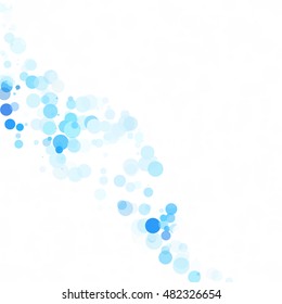 Bubbles Circle Dots Unique Blue Bright Vector Background
