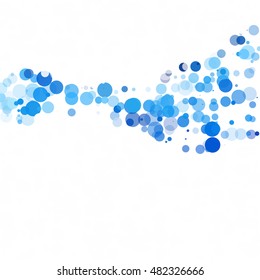Bubbles Circle Dots Unique Blue Bright Vector Background