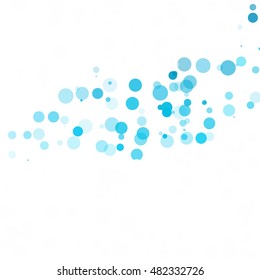 Bubbles Circle Dots Unique Blue Bright Vector Background