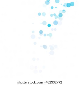 Bubbles Circle Dots Unique Blue Bright Vector Background