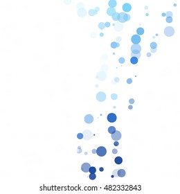 Bubbles Circle Dots Unique Blue Bright Vector Background