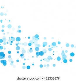 Bubbles Circle Dots Unique Blue Bright Vector Background