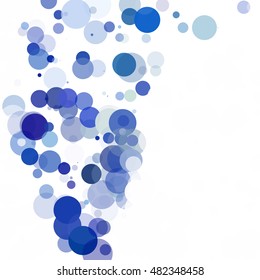 Bubbles Circle Dots Unique Blue Bright Vector Background