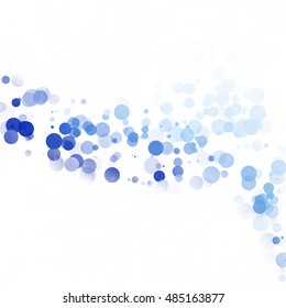Bubbles Circle Dots Unique Blue Bright Vector Background