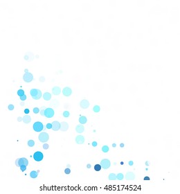Bubbles Circle Dots Unique Blue Bright Vector Background