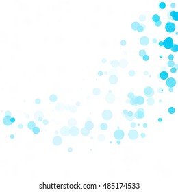 Bubbles Circle Dots Unique Blue Bright Vector Background