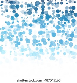 Bubbles Circle Dots Unique Blue Bright Vector Background