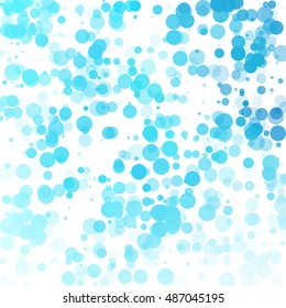 Bubbles Circle Dots Unique Blue Bright Vector Background