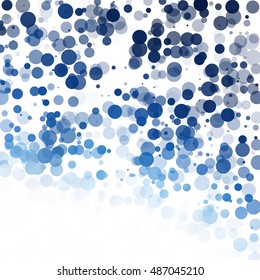 Bubbles Circle Dots Unique Blue Bright Vector Background