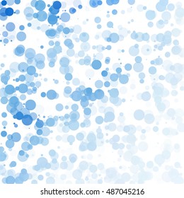 Bubbles Circle Dots Unique Blue Bright Vector Background