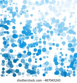 Bubbles Circle Dots Unique Blue Bright Vector Background