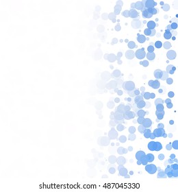 Bubbles Circle Dots Unique Blue Bright Vector Background