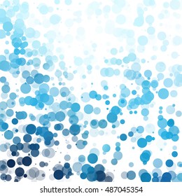 Bubbles Circle Dots Unique Blue Bright Vector Background