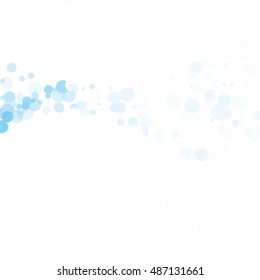 Bubbles Circle Dots Unique Blue Bright Vector Background