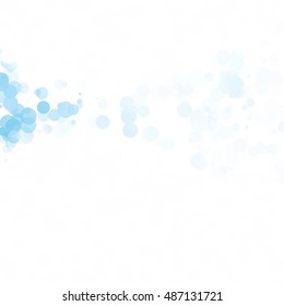 Bubbles Circle Dots Unique Blue Bright Vector Background