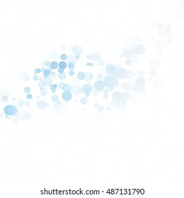 Bubbles Circle Dots Unique Blue Bright Vector Background
