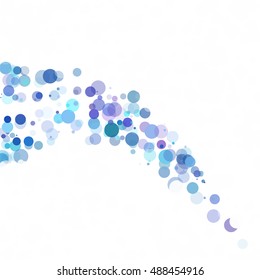 Bubbles Circle Dots Unique Blue Bright Vector Background