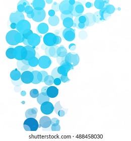 Bubbles Circle Dots Unique Blue Bright Vector Background