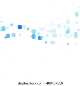 Bubbles Circle Dots Unique Blue Bright Vector Background