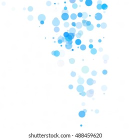 Bubbles Circle Dots Unique Blue Bright Vector Background