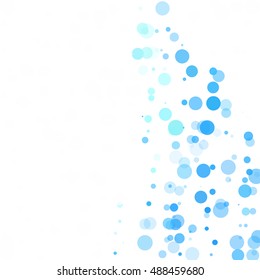 Bubbles Circle Dots Unique Blue Bright Vector Background