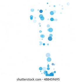 Bubbles Circle Dots Unique Blue Bright Vector Background