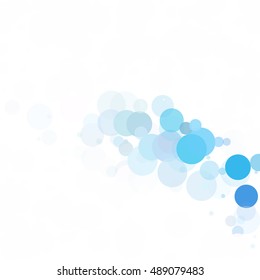 Bubbles Circle Dots Unique Blue Bright Vector Background