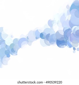 Bubbles Circle Dots Unique Blue Bright Vector Background
