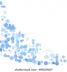 Bubbles Circle Dots Unique Blue Bright Vector Background