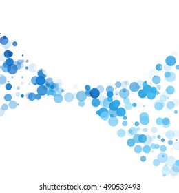 Bubbles Circle Dots Unique Blue Bright Vector Background