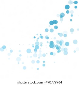 Bubbles Circle Dots Unique Blue Bright Vector Background