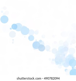 Bubbles Circle Dots Unique Blue Bright Vector Background