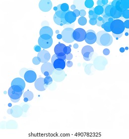 Bubbles Circle Dots Unique Blue Bright Vector Background