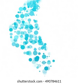 Bubbles Circle Dots Unique Blue Bright Vector Background