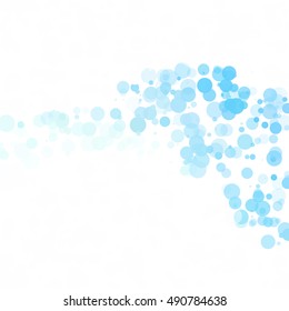 Bubbles Circle Dots Unique Blue Bright Vector Background