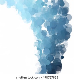 Bubbles Circle Dots Unique Blue Bright Vector Background