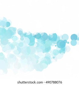 Bubbles Circle Dots Unique Blue Bright Vector Background