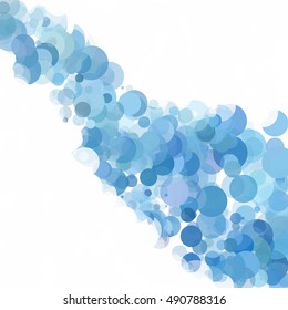 Bubbles Circle Dots Unique Blue Bright Vector Background