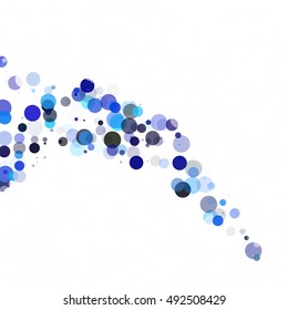 Bubbles Circle Dots Unique Blue Bright Vector Background