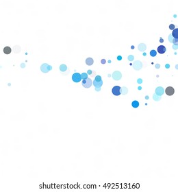 Bubbles Circle Dots Unique Blue Bright Vector Background