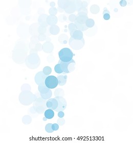 Bubbles Circle Dots Unique Blue Bright Vector Background