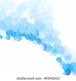 Bubbles Circle Dots Unique Blue Bright Vector Background