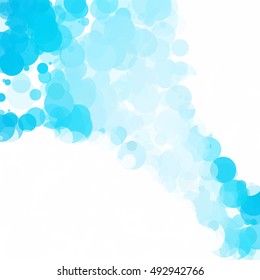 Bubbles Circle Dots Unique Blue Bright Vector Background