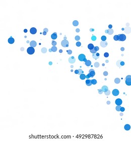 Bubbles Circle Dots Unique Blue Bright Vector Background