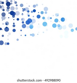 Bubbles Circle Dots Unique Blue Bright Vector Background